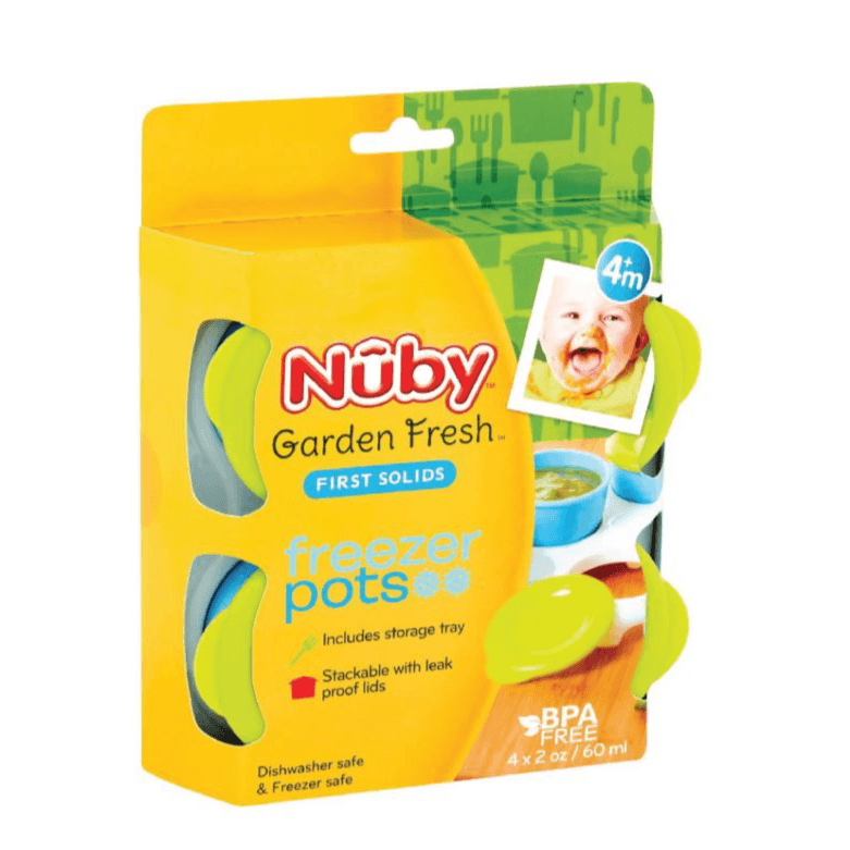 Nuby Garden Fresh Freezer Pots 4m+ 4 x 60ml