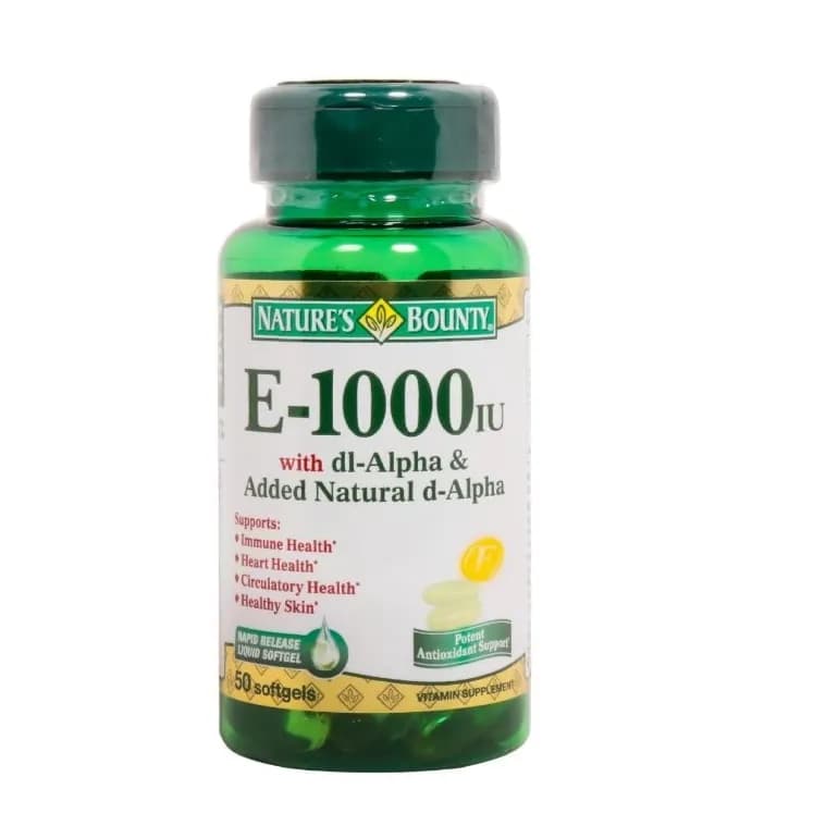 Natures Bounty's Vitamin E 1000iu 50 Softgels