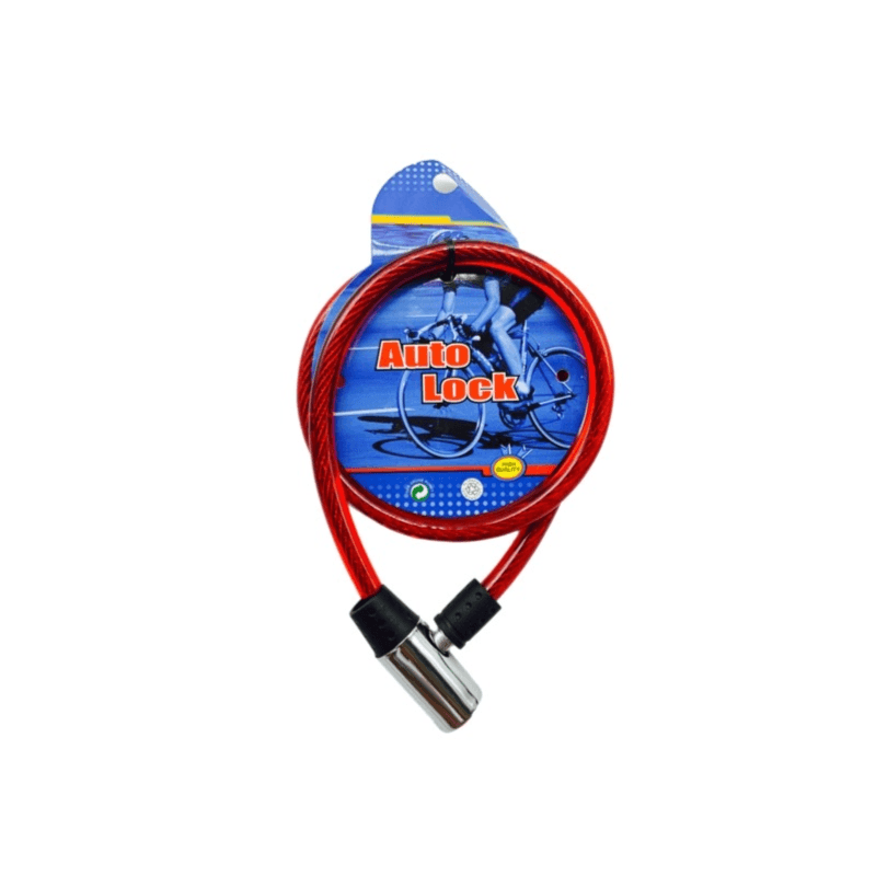 Bicycle Lock With Key Red Colour - 10948