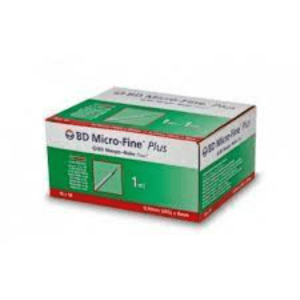 BD Micro Fine Plus Insulin Syringe 1ml, 100's