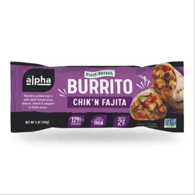 Alpha Foods Plant Based Burrito Chik'N Fajita 142G