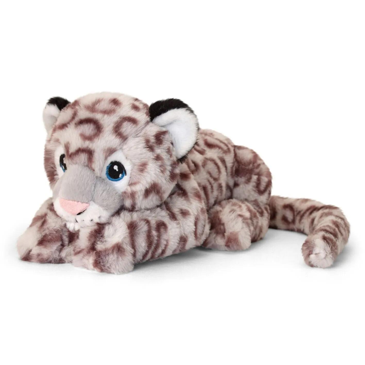 Keel Toys Keeleco Snow Leopard 25cm Soft Toy Wild Cat 100 Recycled Eco Plush