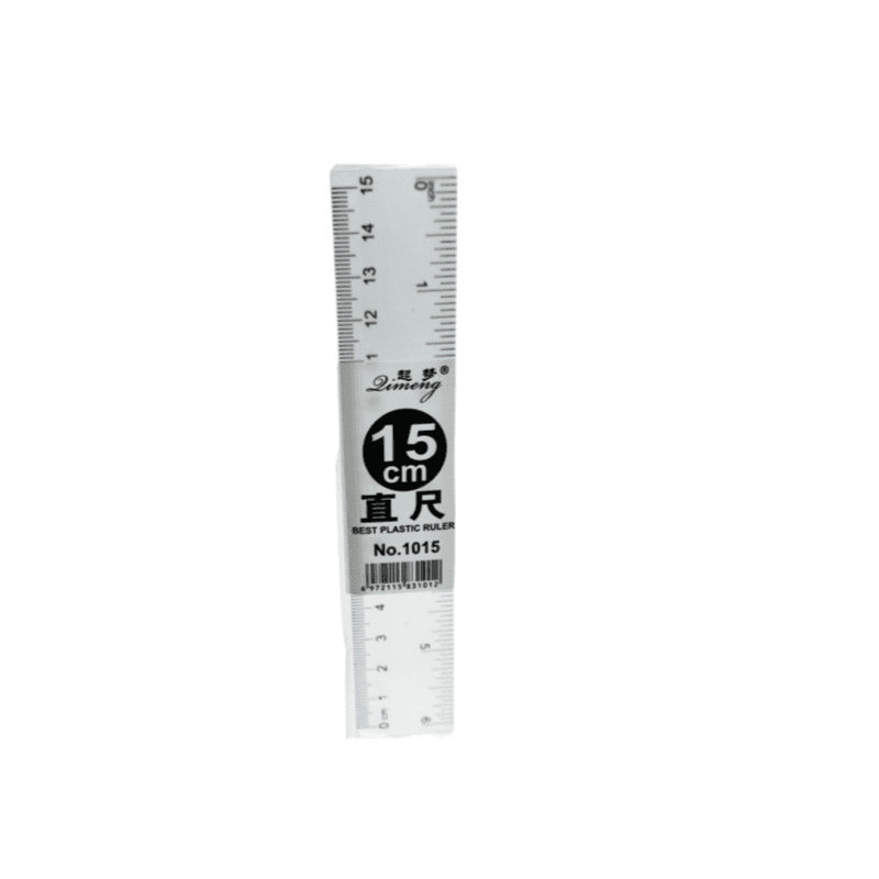 Limeng Plastic Clear 15cm Ruler - 11642