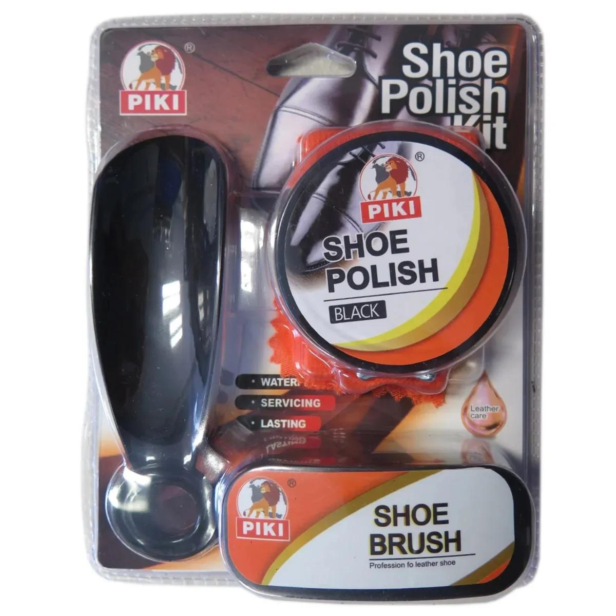 Piki Black Shoe Shine Polish Kit Pa6628