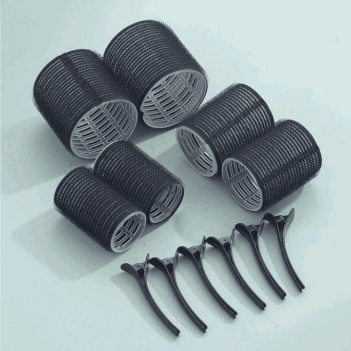 Hair Curling Roller 6 Pieces And Hair Clips 6 Pieces, S-01