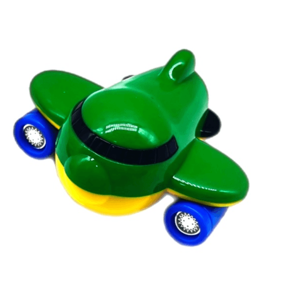 Tiko Cute Mini Aeroplane Look Pencil Sharpener Green Yellow Colour - 11847