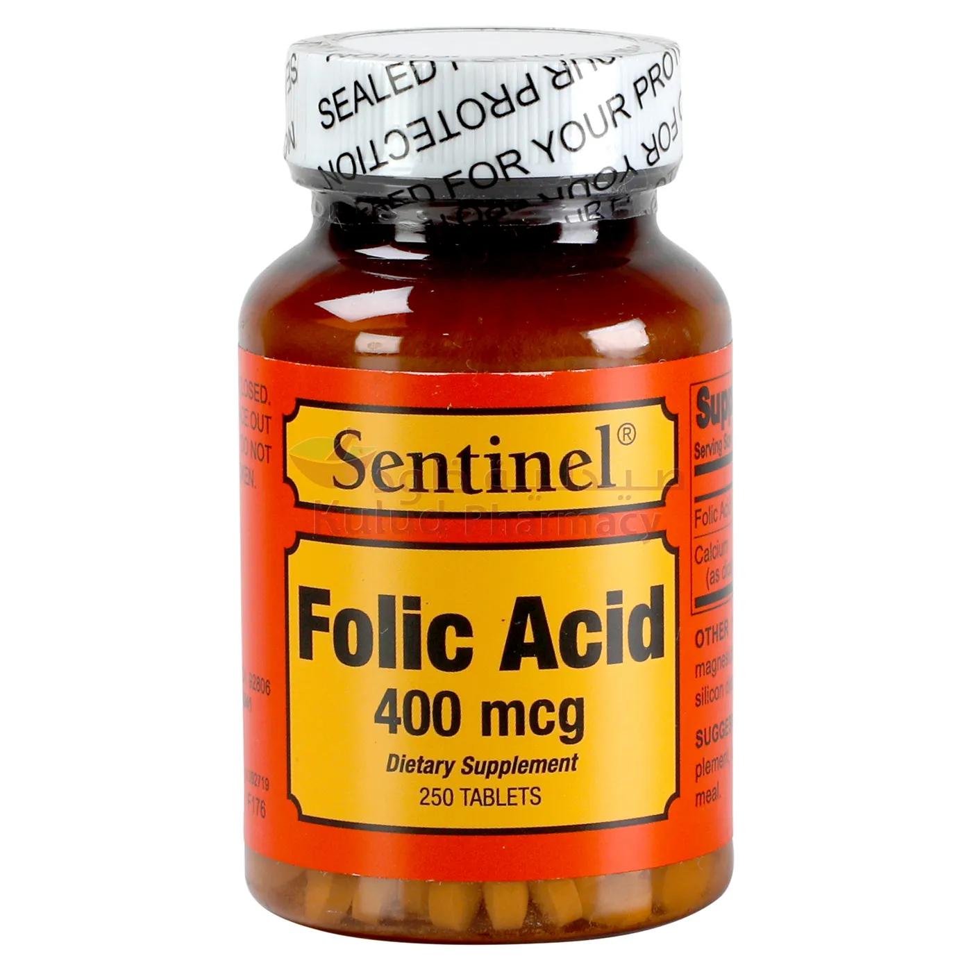 Sentinel Folic Acid 400 Mcg 100 Tab.