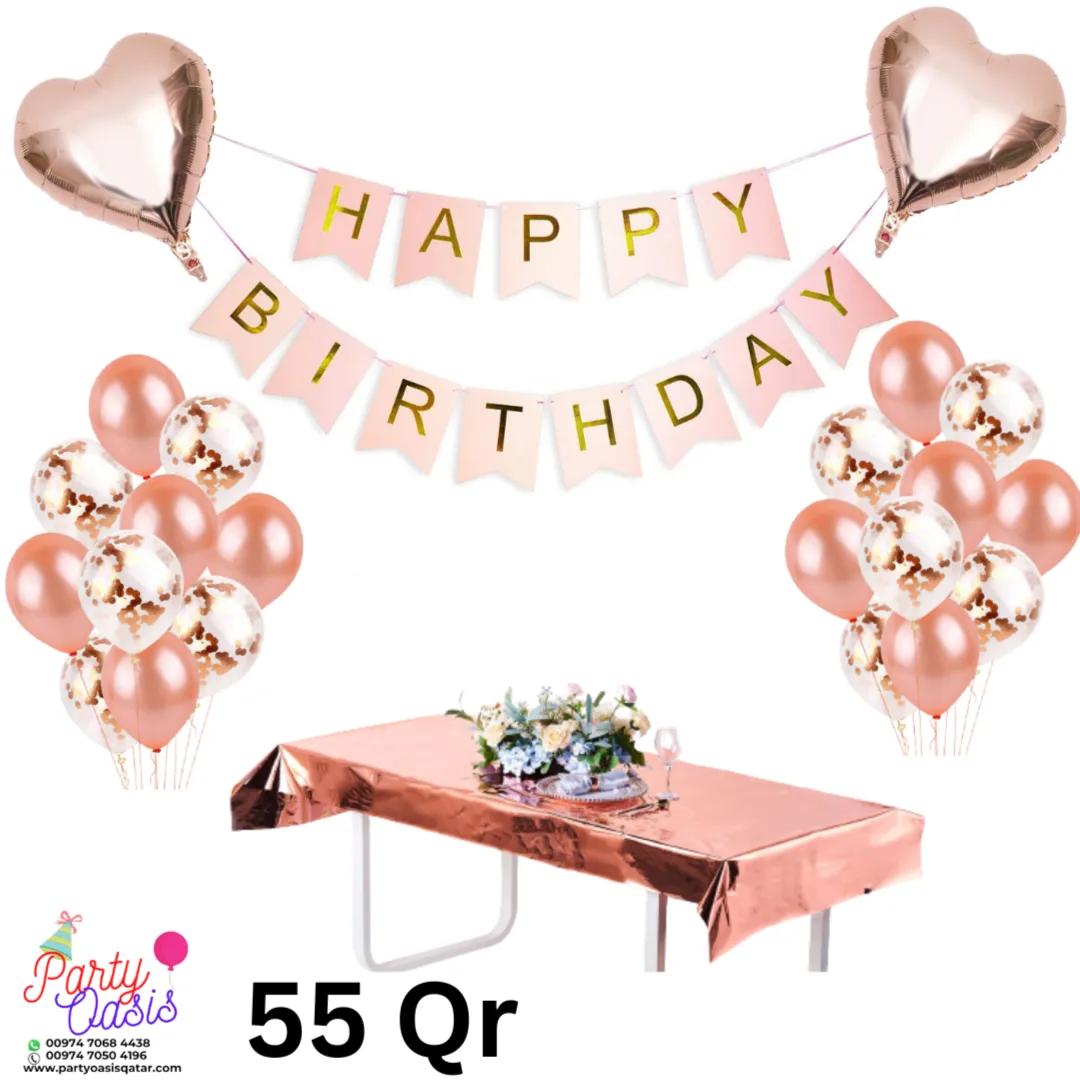 Rose Gold Birthday Decoration