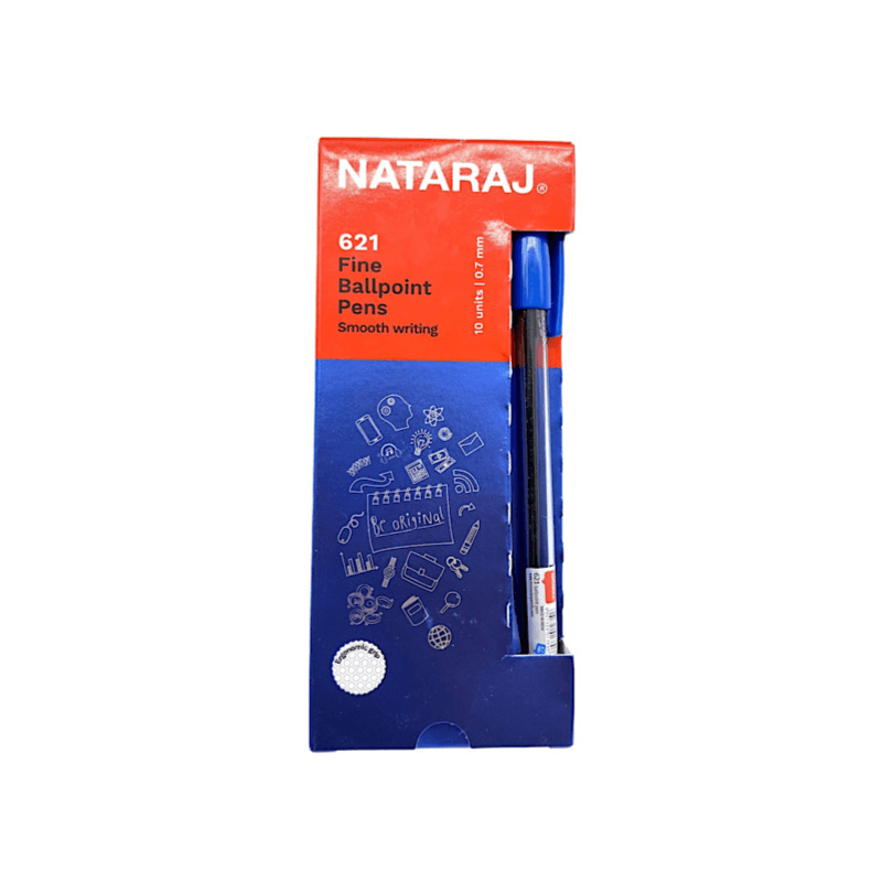 Nataraj 0.7Mm Fine 10Pcs Ball Point Pens Blue Colour - 8853