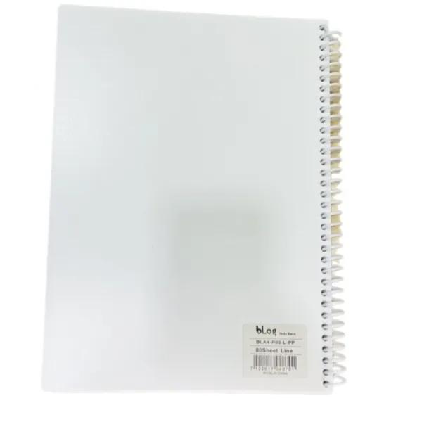 Blog University Ruled Notebook A4 Size 80 Sheets White Colour - 1165