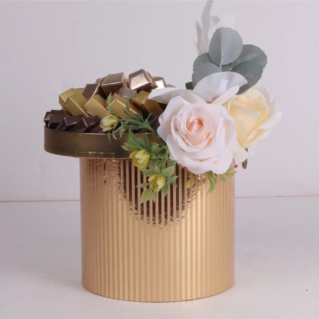 Box Chocolate And Flower Artificial