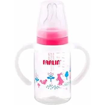 Farlin Momfit Plastic Feeding Bottle With Handle  Anti-colic Silicone Nipple Standard Neck 0+ Months 140ml Code: Ab-41013(B)