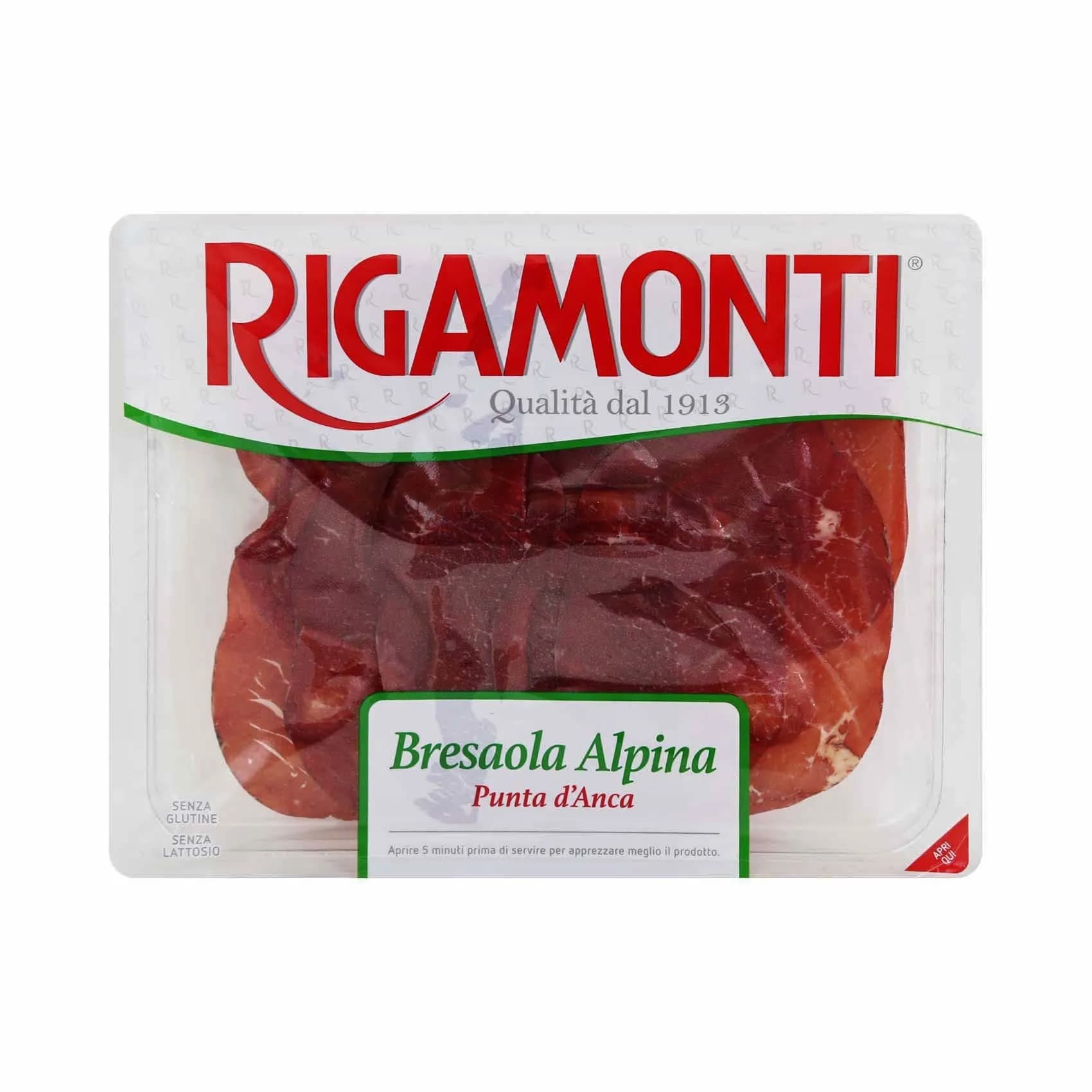 Rigamonti Alpine Bresaola Slices Gluten Free Lactose Free 80g