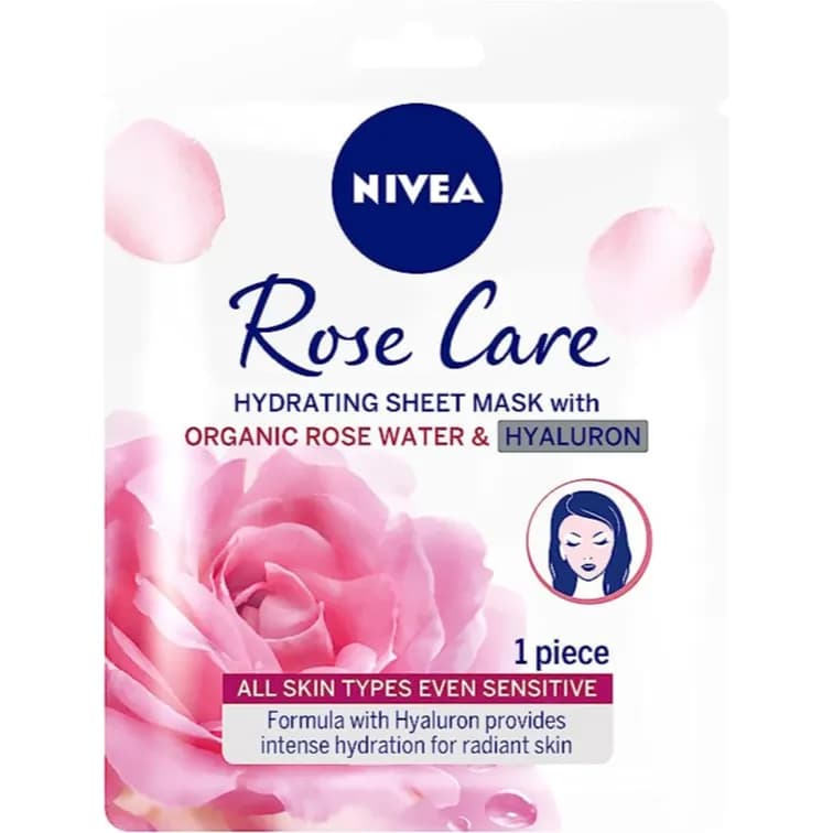 Nivea Rose Care Face Sheet Mask Rose Water