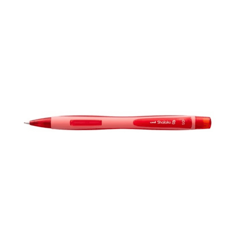 Uniball Shalaku Mechanical Pencil With Eraser 0.5mm, Red Light - 7035