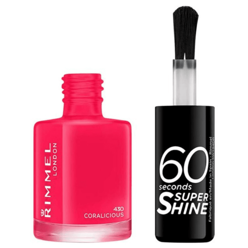 Rimmel London 60 Seconds Super Shine Nail Polish Coralicious 430 8ml