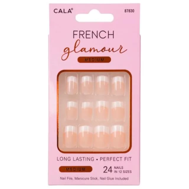 Cala French Glamour Medium Code:87831 24 Nails In 12 Sizes