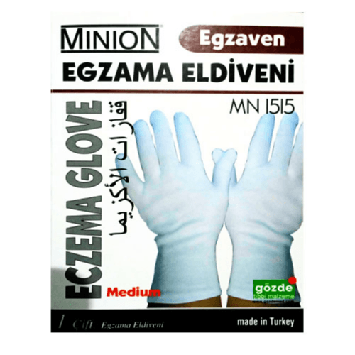 Minion Egzaven Eczema Glove Medium Size 1 Cift