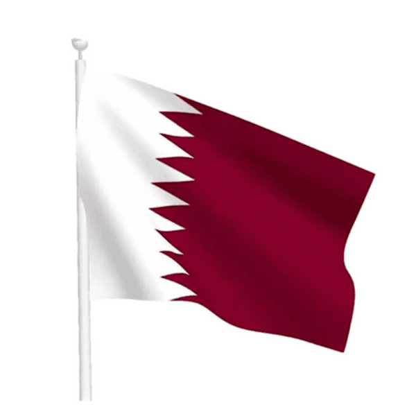 Qatar Flag With Stick Size 6x40cm - 9514