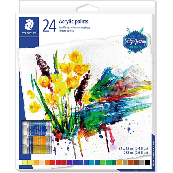 Staedtler Acrylic Paint Tubes Set Of 24 Colors (Ayst02)