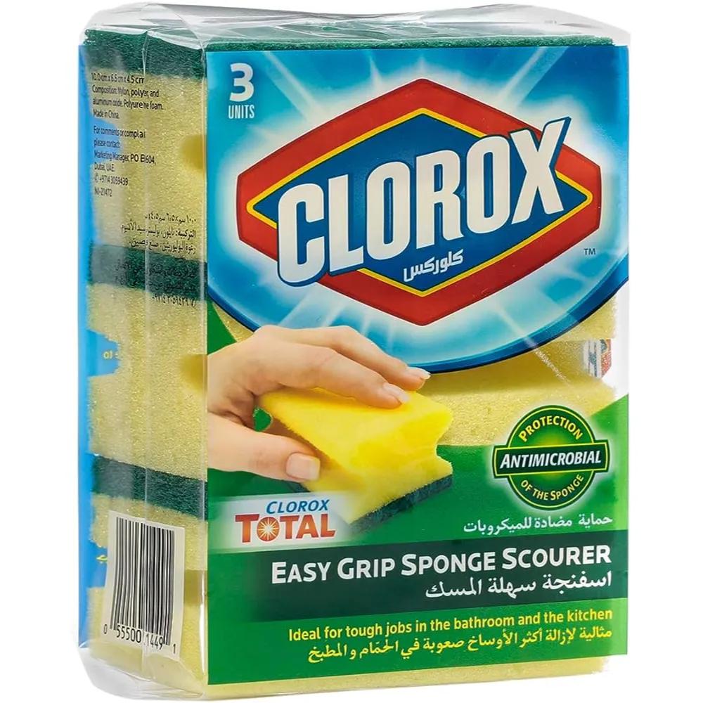 Clorox Easy Grip Sponge Scourer 3 Pieces