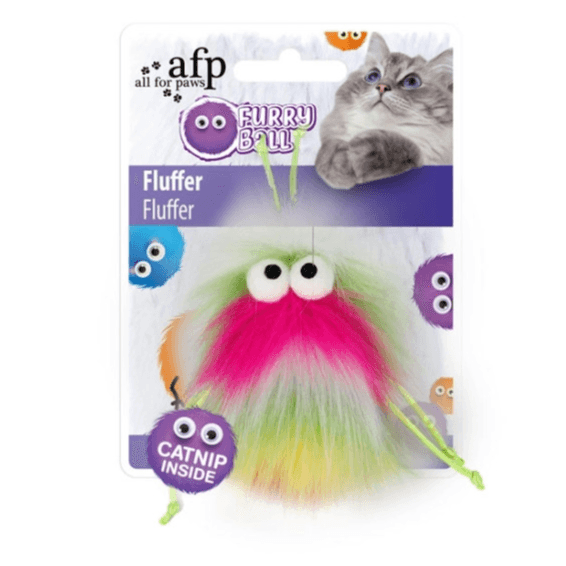 All For Paws Furry Ball Fluffer Cat Toy