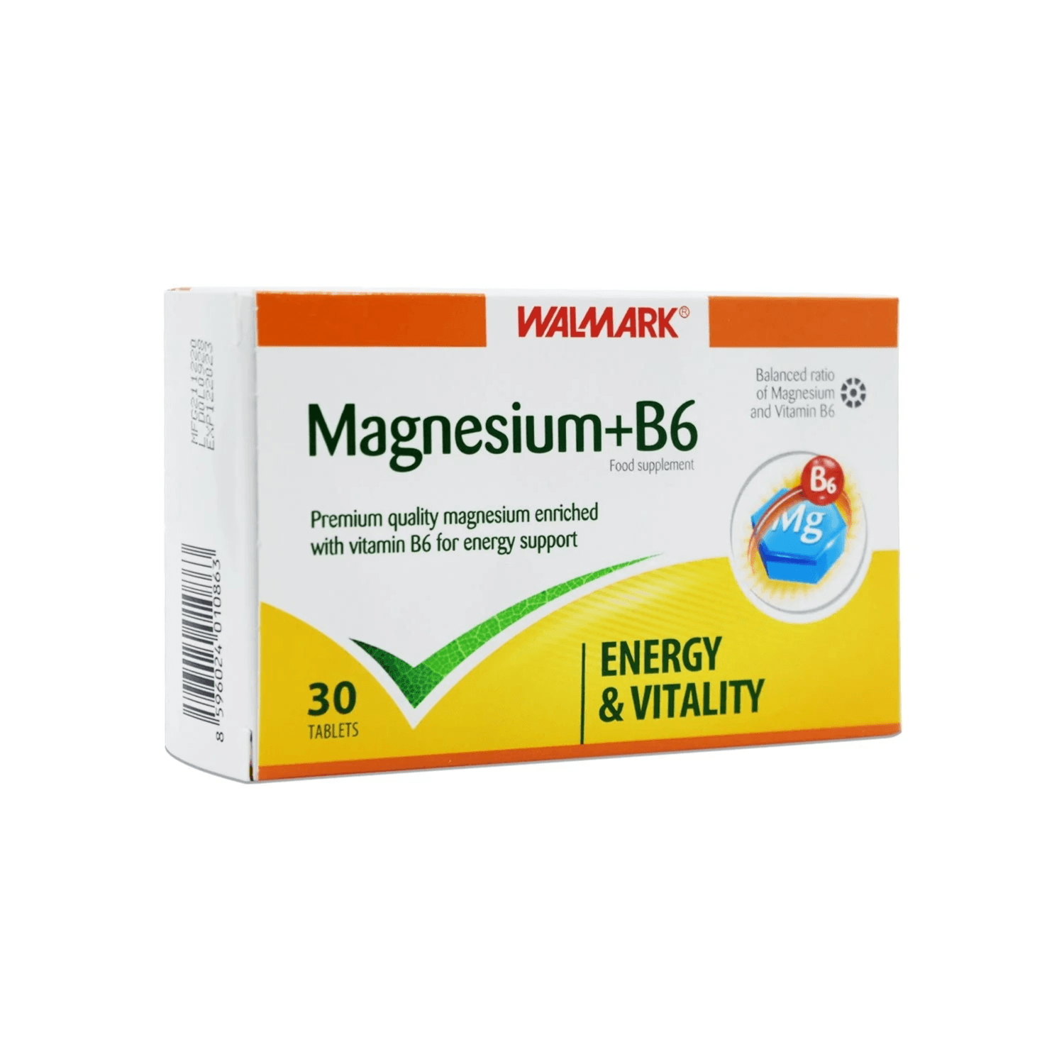 Walmark Magnesium + B6 30 Tablets For Energy & Vitality