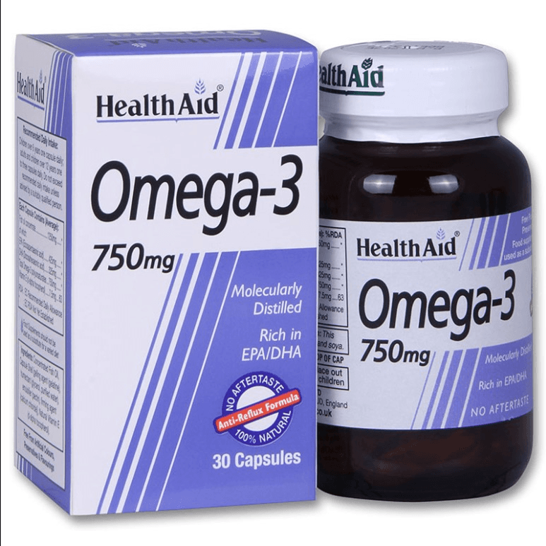 HealthAid Omega 3 Capsules 750mg 30 Pcs