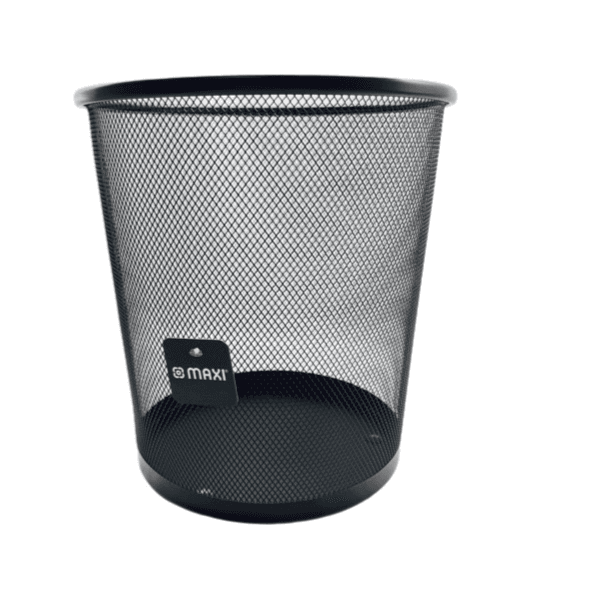 Maxi Metal Mesh Dustbin Round 12ltr, 28x26cm Black Colour - 11805