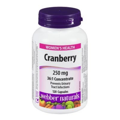 Webber Naturals Cranberry Concentrate 250mg Capsules