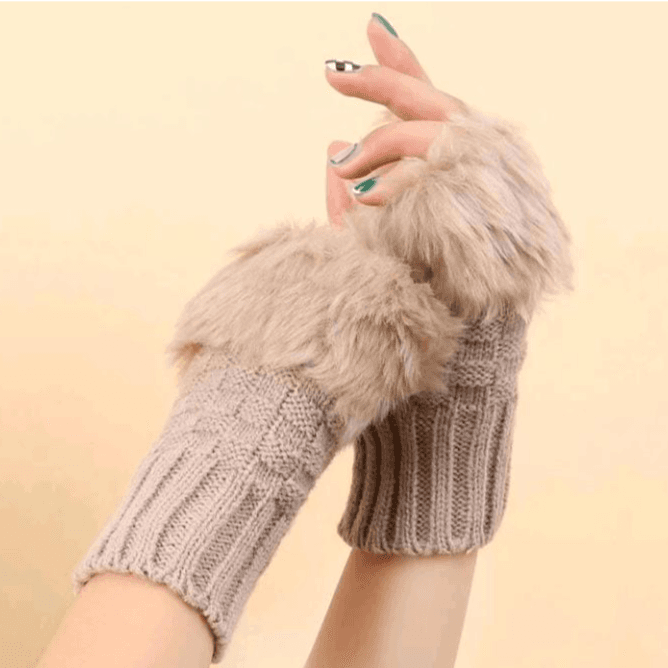 Fingerless Knit Gloves U-05