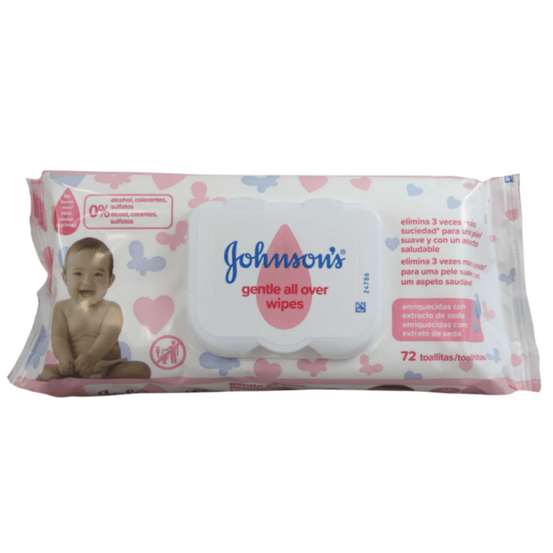 Johnson Gentle All Over Wipes 72 Pieces