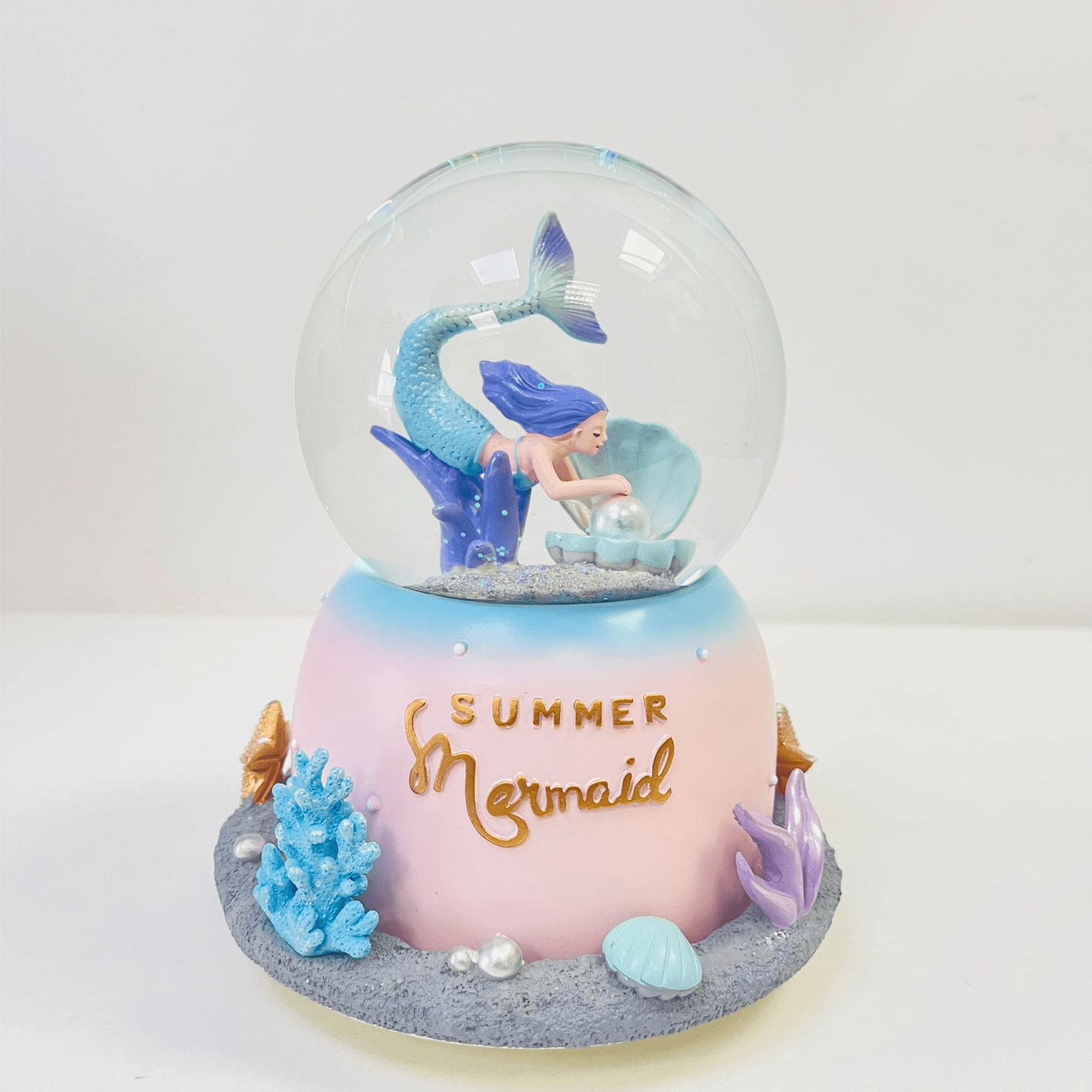 Summer Mermaid Rotating Crystal Ball