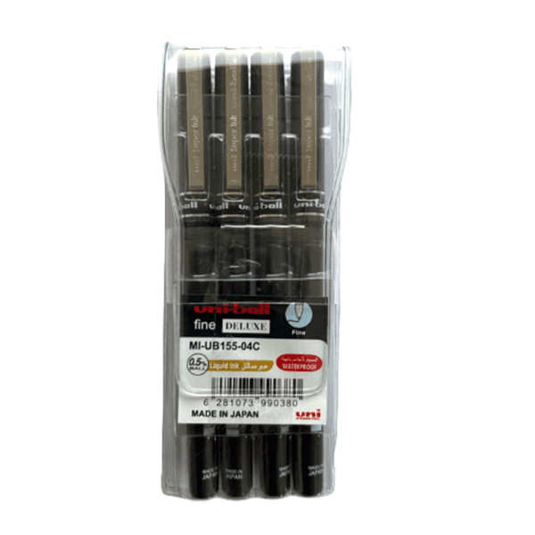 Mitsubishi Uniball Deluxe Rollerball Pen 0.5Mm Pack Of 4 (Pnub10)