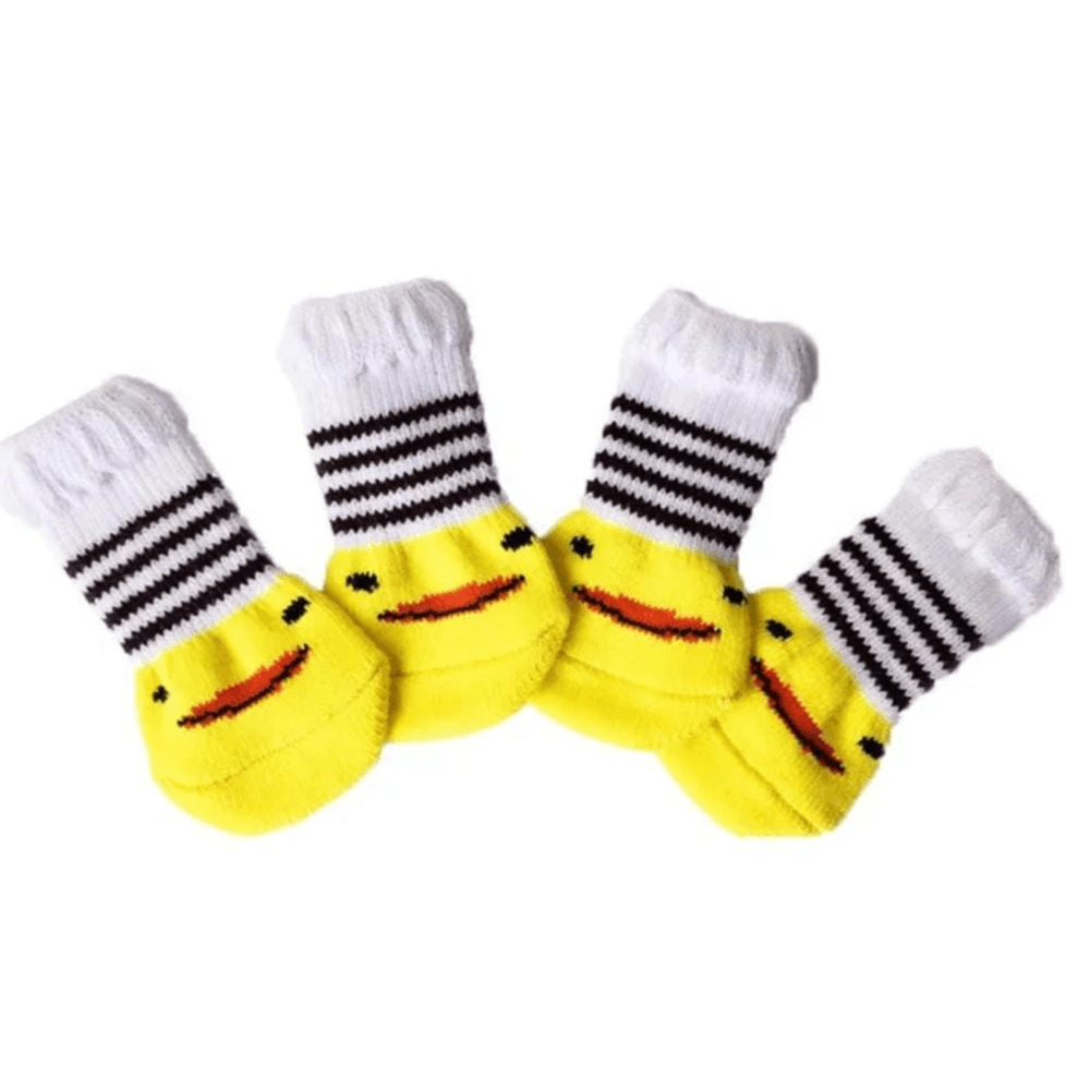 Pet Socks 2 Pair Yellow & White