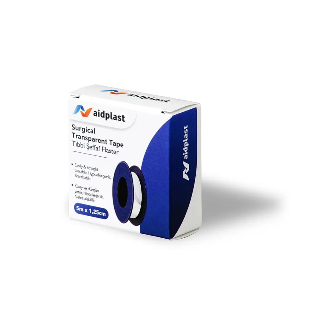 Aidplast Surgical Transparent Tape Ref-V301 5m*1.25cm