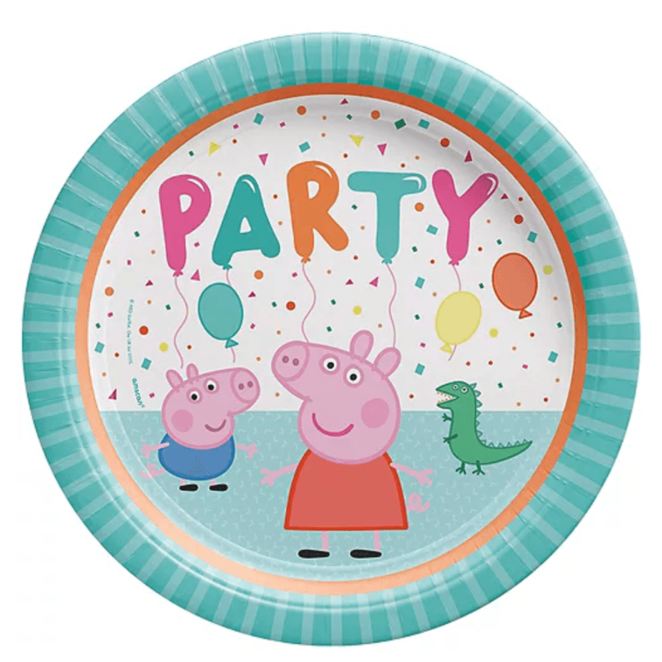 Peppa Pig Confetti Party Lunch Plates