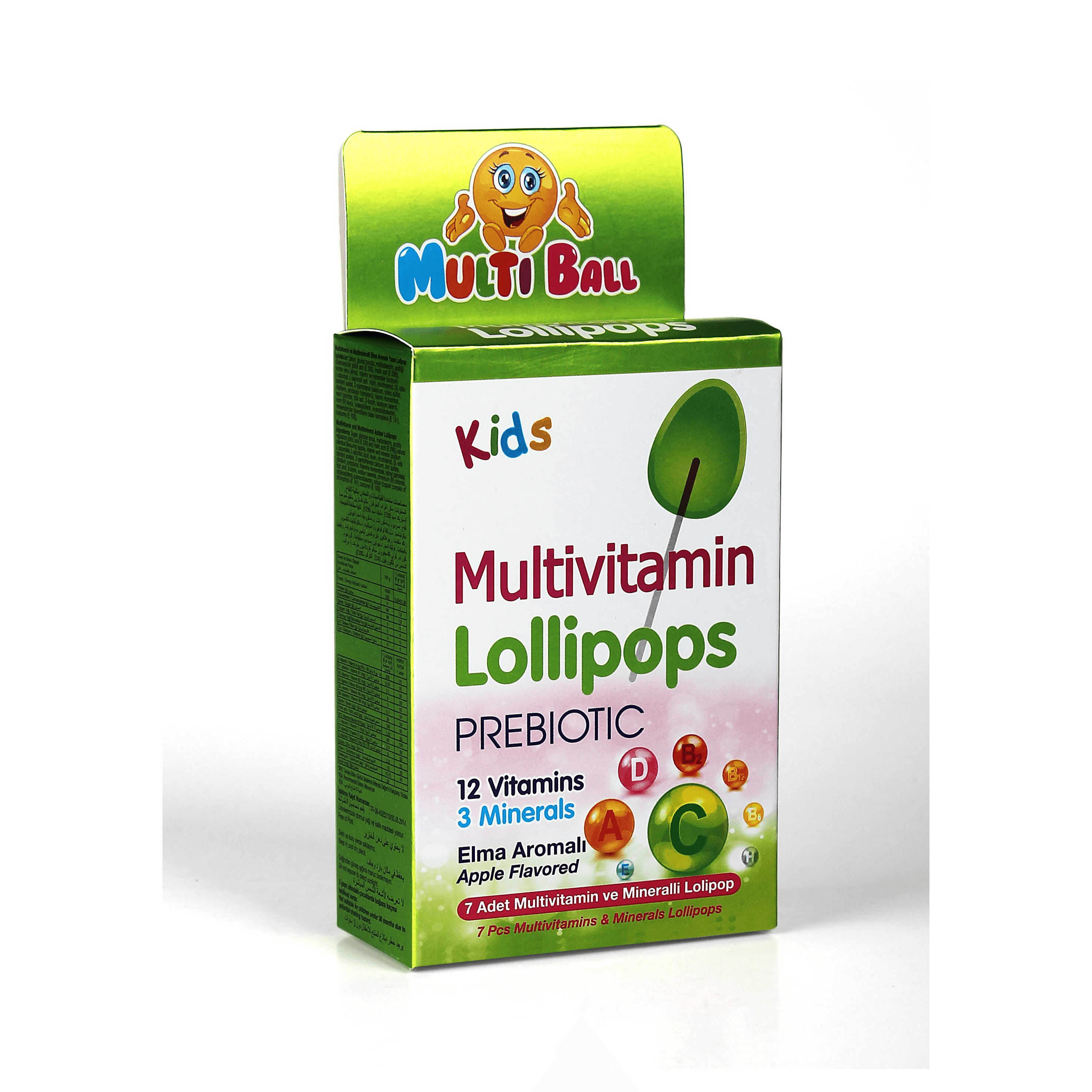 Multi Ball Kids Multivitamin Prebiotic Lollipop 7s