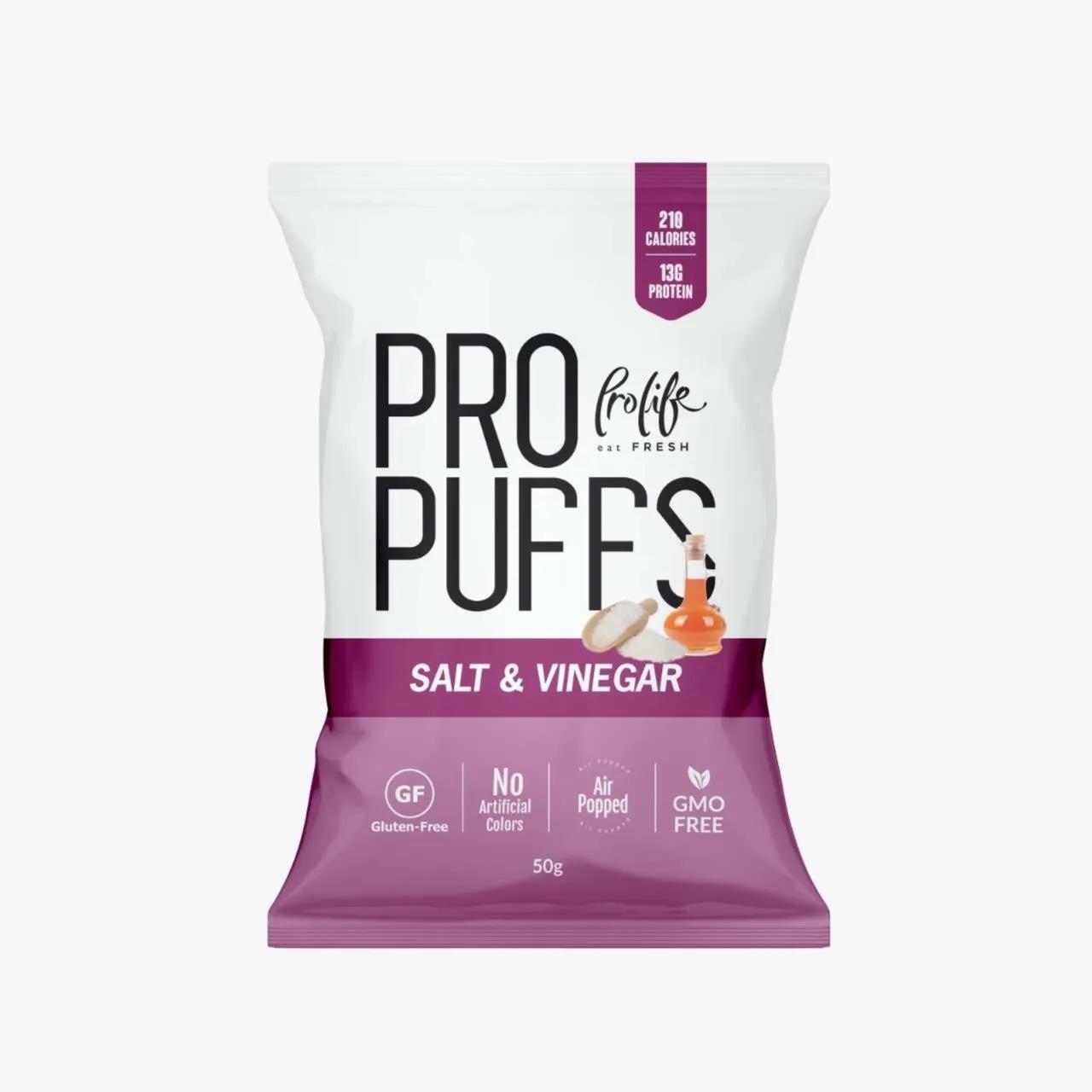 Prolife Protein Puffs Salt & Vinegar 50Gm