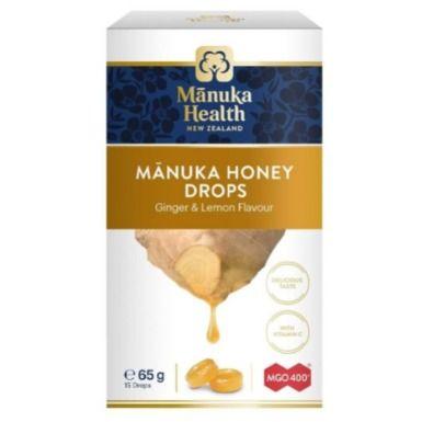 Manuka Health Manuka Honey Drops Mgo 400+ Ginger Lemon With Vitamin C 65gm 15 Pieces