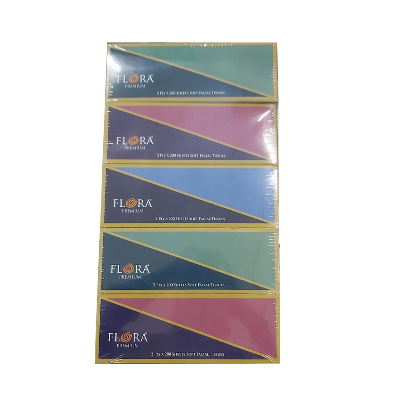 Flora Soft Facial Tissues Premium (2x200sheets) 5pcs