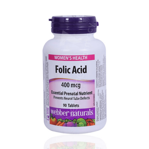 Webber Naturals Folic Acid 400 Mcg 90'S