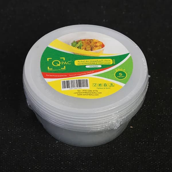 Microwave Contaioner 250 Ml Round (1x5)