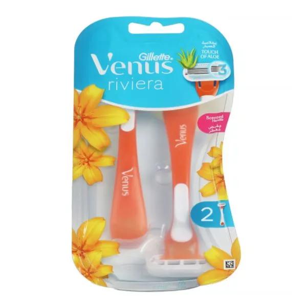 Gillette Venus Riviera Disposable Razor With Touch Of Aloe 2 Pieces