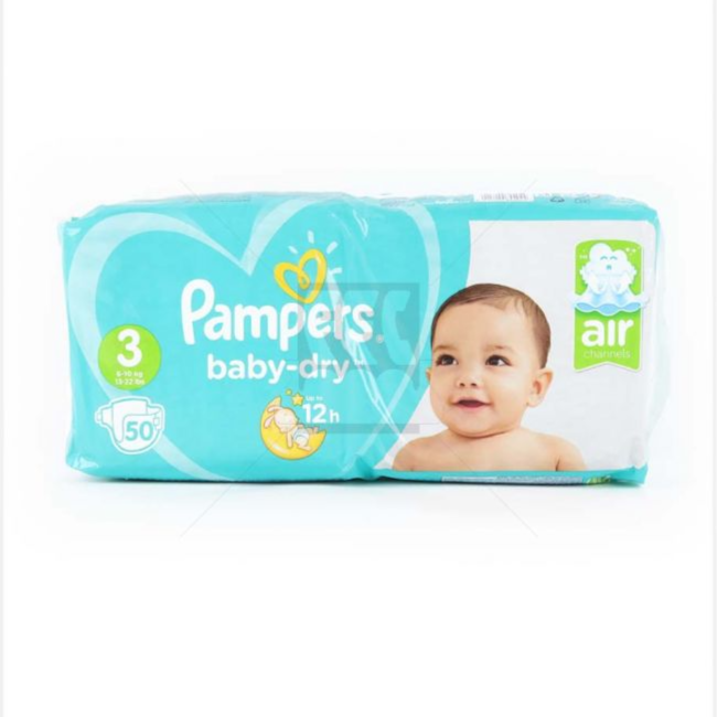 Pampers Size 3 Baby Dry 50 Pieces