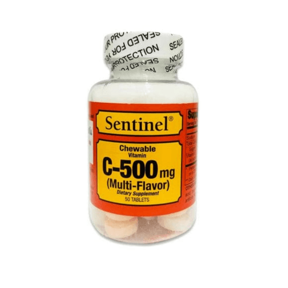 Sentinel Vitamin C 500 Chewable 50 Tablets