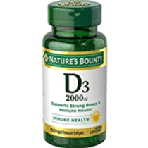 Natures Bounty - Vitamin D3 - 2000iu Capsule 150's #2176210