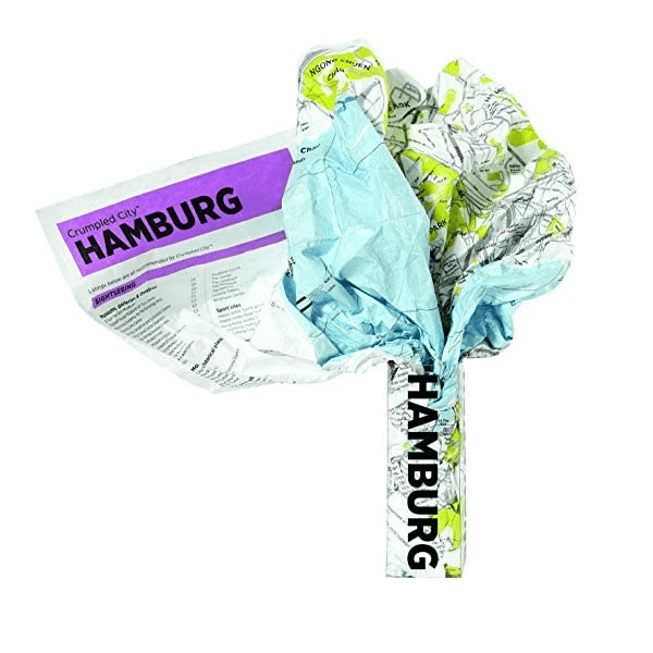 Crumpled City Map Hamburg