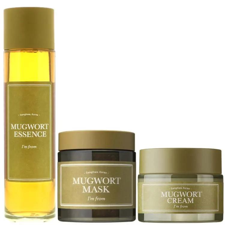 Mugwort 3 Pieces Bundle Set Mugwort Essence + Mugwort Mask + Mugwort Cream