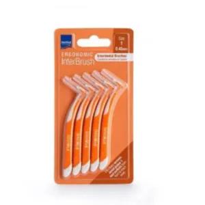 Intermed Ergonomic Interdental Brushes with Handle 0.45mm - 16410 Orange  5'S